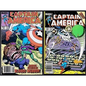 Captain America 2X Comic Lot #313 314 Death of MODOK Newsstand Squadron Supreme
